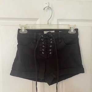 Pacsun high waisted lace up shorts